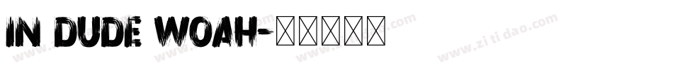 In Dude Woah字体转换
